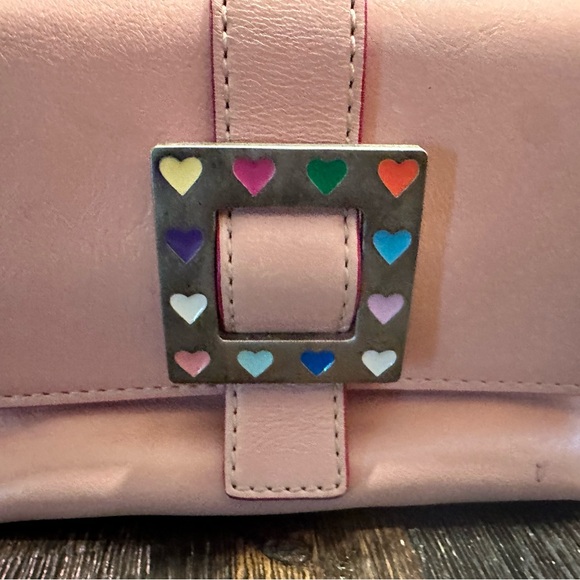 VGC vintage Dooney & Bourke square hearts genuine leather mini-bag.  Rare HTF - Picture 2 of 5